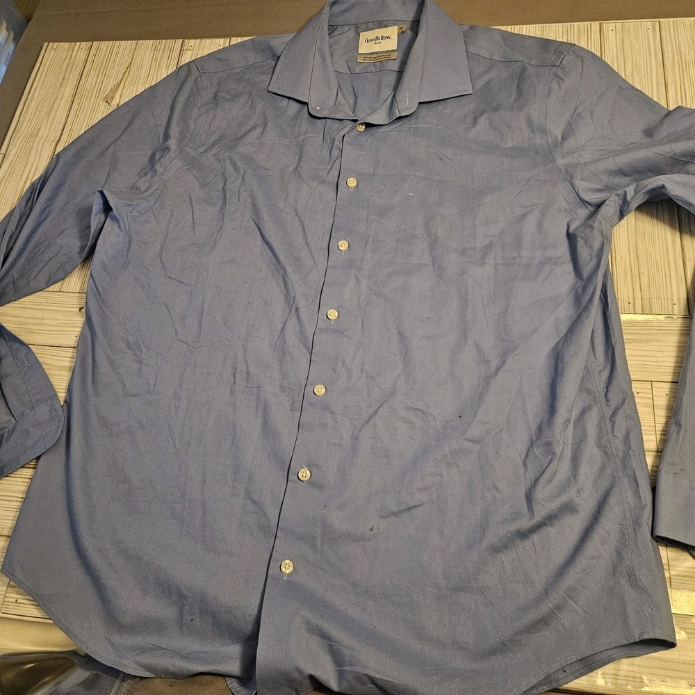 Goodfellow & Co Shirt Mens XL Extra‎ Large Blue Long Sleeve Button Up Down